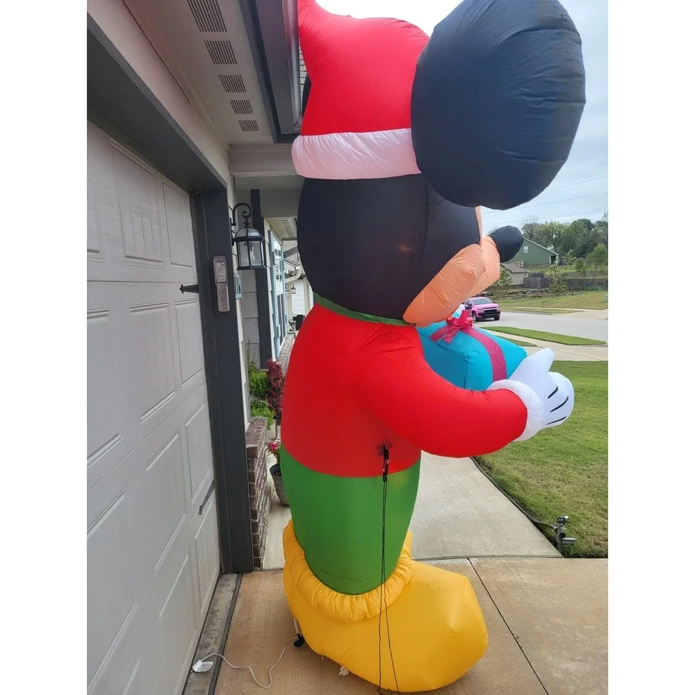 Gemmy HUGE 9FT Santa‎ Mickey Mouse Christmas Inflatable Disney *VIDEO*TESTED!